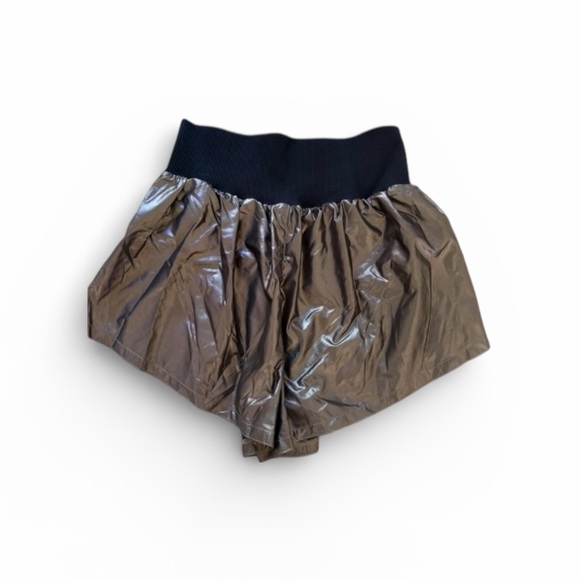 FP Movement by Free People "Carpe Diem" Metallic Bronze Shorts, Large, NWT - Picture 2 of 7